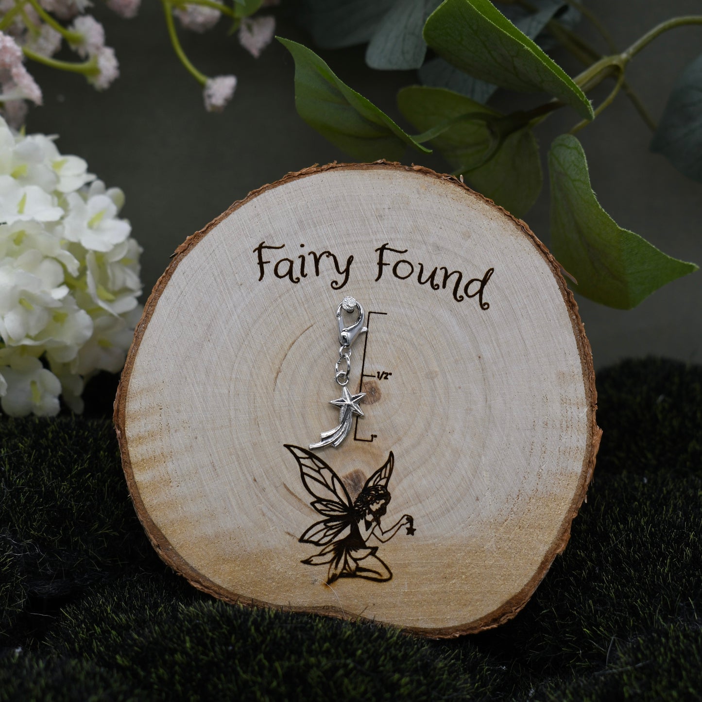 Shooting star charm - Silver