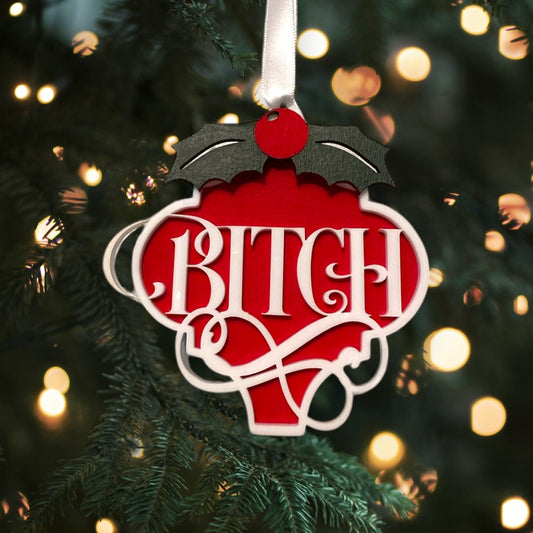 Really Inappropriate Christmas Ornaments - Many Colorful Words Available image 1