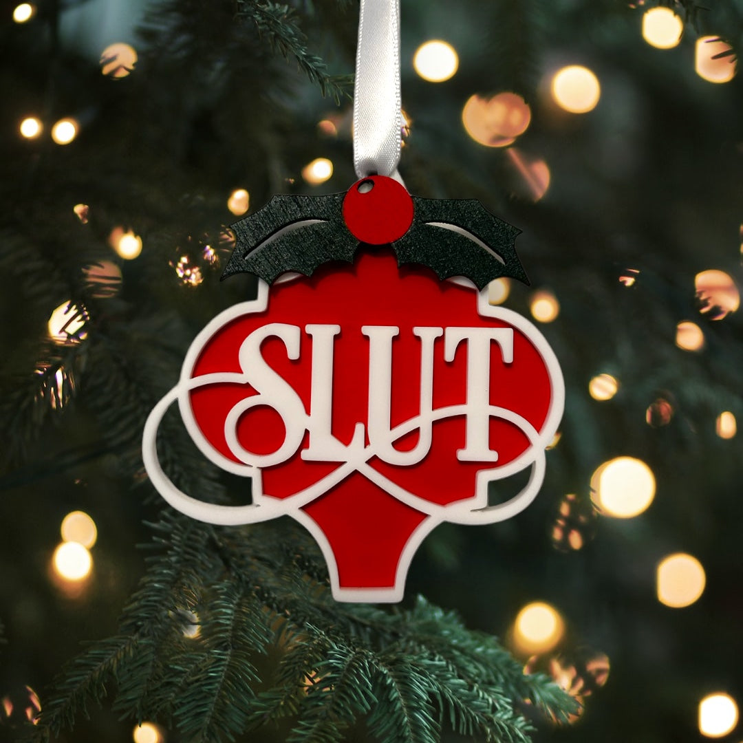 Really Inappropriate Christmas Ornaments - Many Colorful Words Available image 4