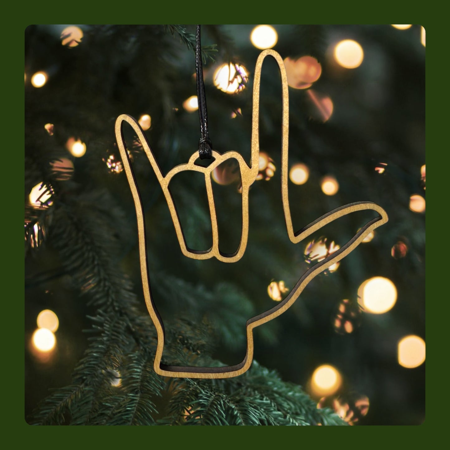 ASL “I Love You” Ornament image 0