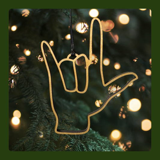 ASL “I Love You” Ornament image 0
