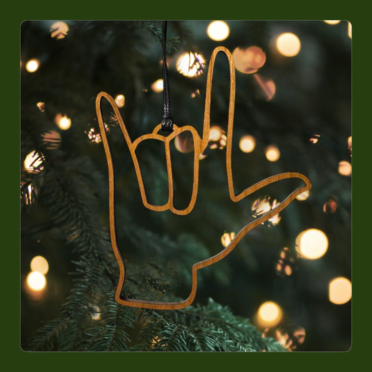 ASL “I Love You” Ornament image 1