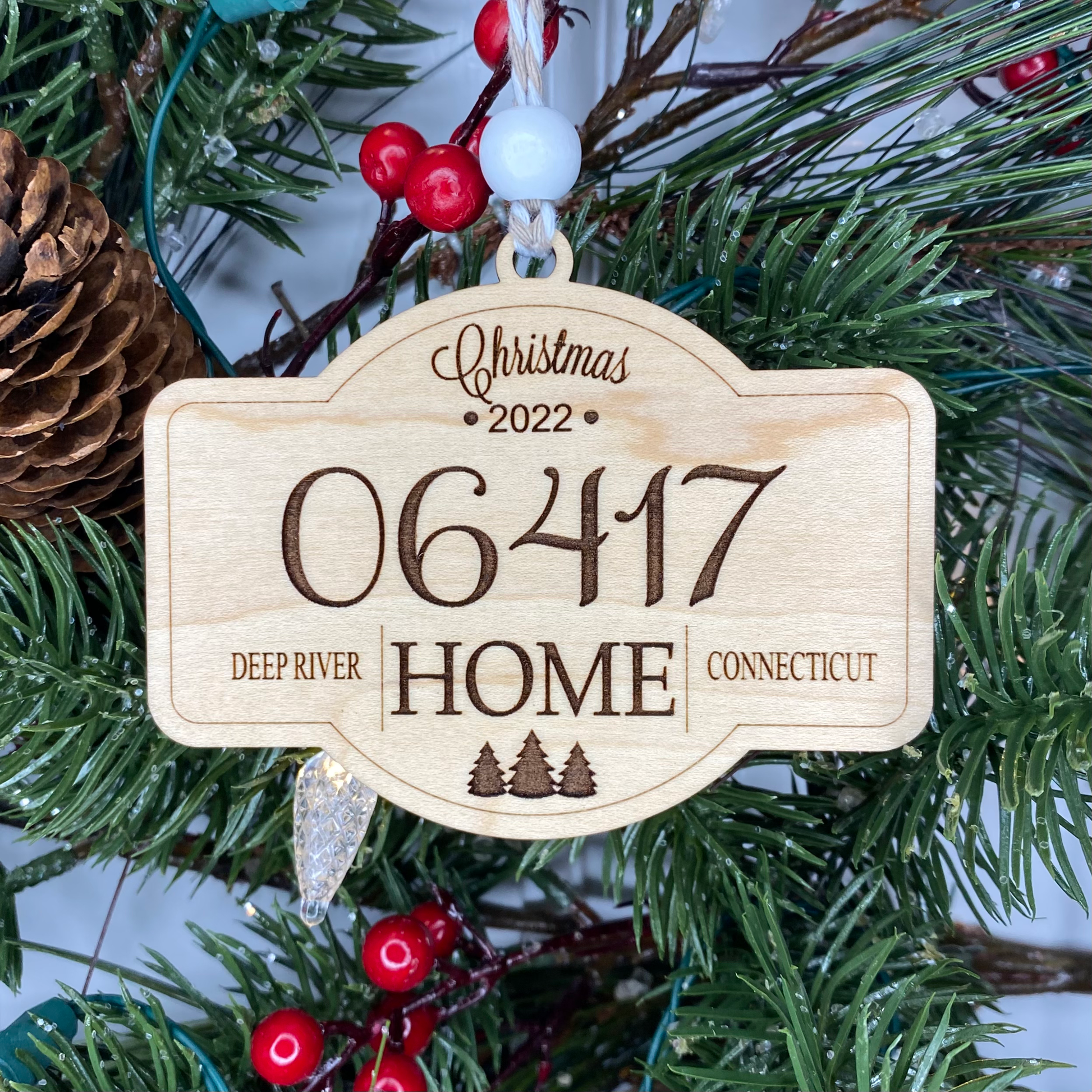 Classic Style Zip Code Ornament image 1