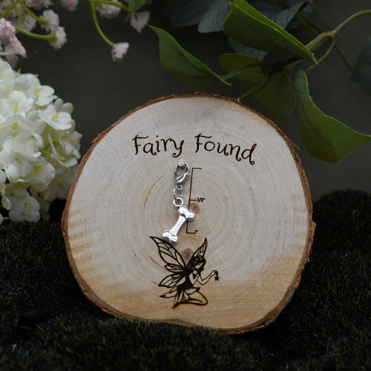 Bone charm - Silver