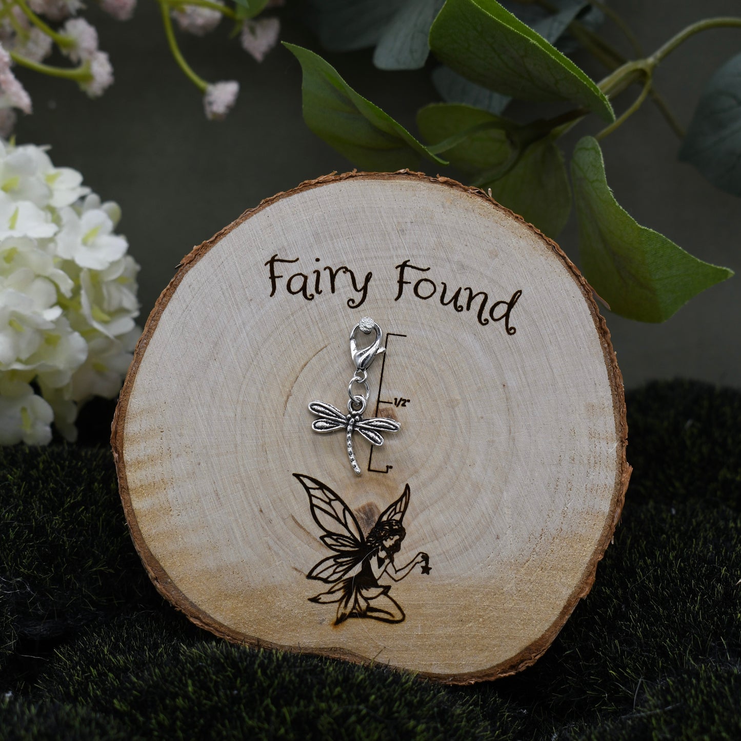 Dragon fly charm - Silver