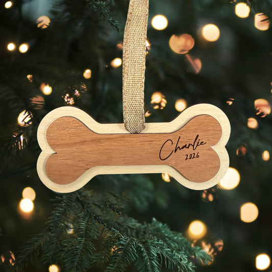 Personalized Dog Bone Ornament