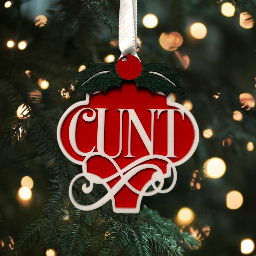 Really Inappropriate Christmas Ornaments - Many Colorful Words Available image 3