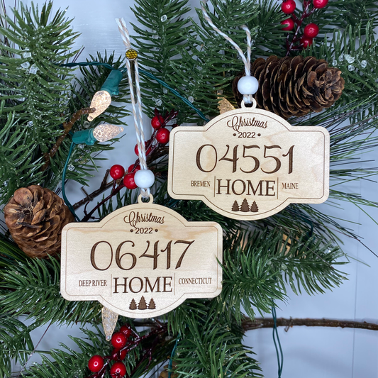 Classic Style Zip Code Ornament image 0